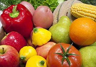 Mixed Fruit and Vegetables Food