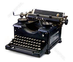 Old black vintage typewriter