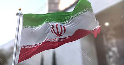 Iranian or Iran flag slow motion seamless loop