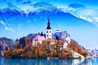 Bled whit lake, Slovenia, Europe