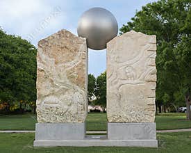 `Arcadia` by Eliseo Garcia, public art in Addison, Texas.