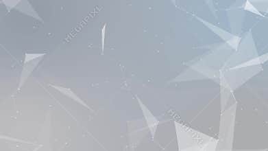 Abstract futuristic background, connected points and lines in movement. 4K