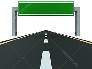 Road with big blank table