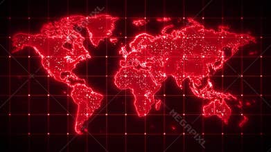 World Map Global Virus Epidemic Background