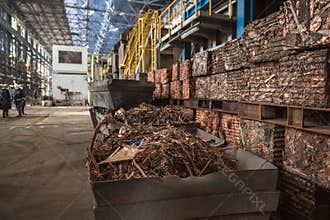 Copper scrap prepared for recycling