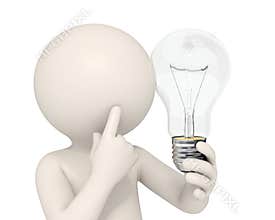 3d man - Bulb idea