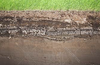 Real Grass and several underground soil layers