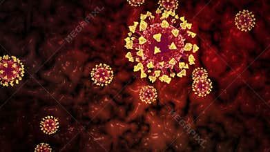 Covid 19 Virus Visualization Looping Animation