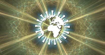 Impact of Coronavirus. Seamless loop footage.