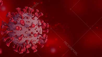 Coronavirus blood background