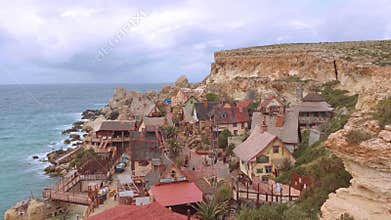 Popeye Village - a popular landmark and former film location in Malta - MALTA, MALTA - MARCH 5, 2020