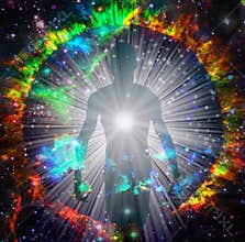 Spirit emerges from fire circle