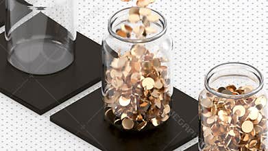 Concept Savings Money in Bank Jar