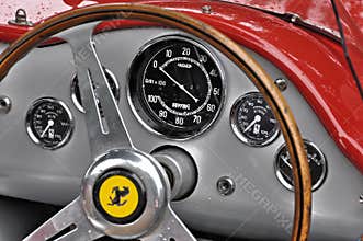 Vintage Ferrari dashboard