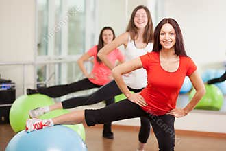 Group training in a fitness center