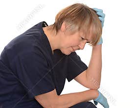 Nurse thinking