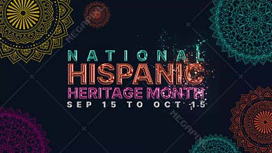 National Hispanic Heritage Month on Animated background for hispanic heritage month (National Hispanic Heritage Month)