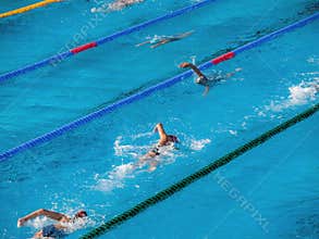 People in a swimming pool