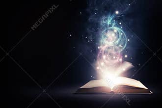 Glowing Book with colors