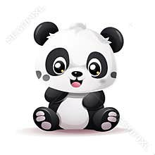 Adorable Cartoon Panda Character Illustration, AI Generated
