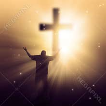 Sunbeams and cross