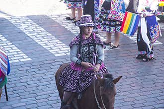 Peru Cusco The Inti Raymi is a traditional religious ceremony of the Inca Empire in honor of the god Inti the most venerated deity
