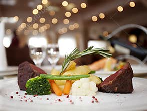 Restaurant dinner