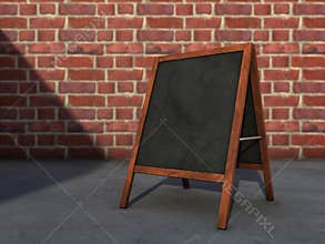 Blackboard on street