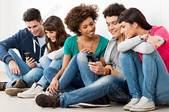 Friends Looking At Cell Phone