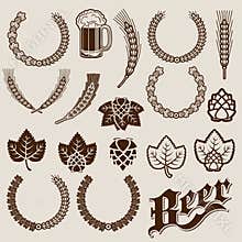 Beer Ingredients Ornamental Designs