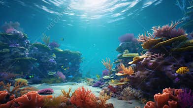 Vibrant 3d Coral Backgrounds: Photorealistic Art With Storybook-like Scenes