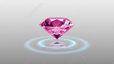 Looping animation Diamond over water