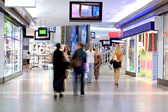 Shoppers at shopping center 2