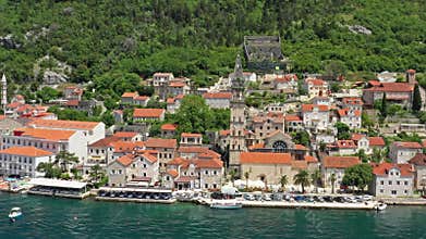 Perast town in Bay of Kotor