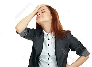 Woman feeling relief