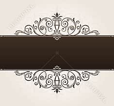 Vector template for text background. vintage frame