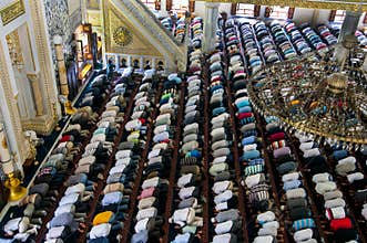 Muslim Friday prayer Tunahan mosque Turkey
