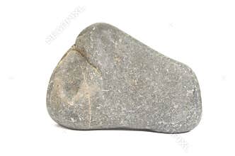 Rock boulder on white