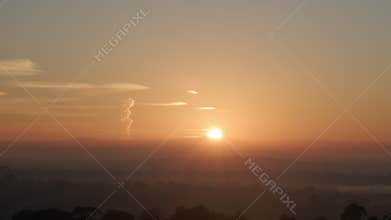 Timelapse view of the sky during sunrise