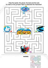Halloween maze game for kids