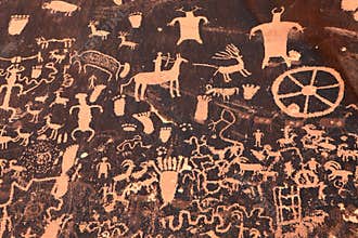 Ancient Indian Petroglyph in Moab, Utah