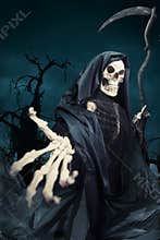 Grim reaper/ angel of death at night