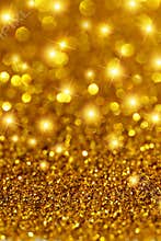 Gold Glitter and Stars