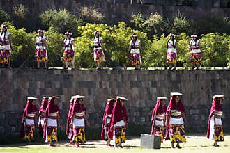 Inti Raymi at Saksaywaman, Cusco tradtional traditional religious ceremony of the Inca Empire in honor of the god Inti , the most