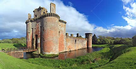 Caerlaverock Castle in Evening Light, Scotland
