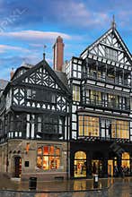 Traditional Tudor buildings. Chester. England