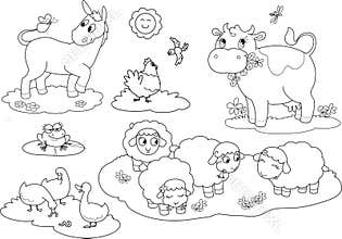 Coloring farm animals 2
