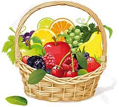 Basket of fresh fruit