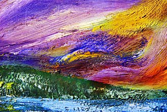 Abstract oil painting