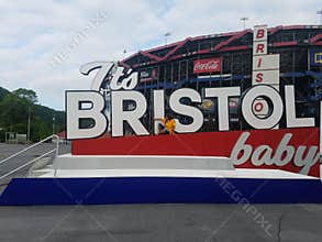 \'It\'s Bristol Baby\' Sign at Bristol Motor Speedway